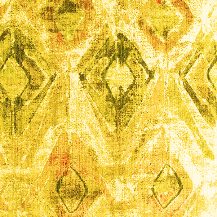 Machine Washable Abstract Yellow Contemporary Rug, wshcon981yw