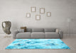 Machine Washable Abstract Light Blue Contemporary Rug in a Living Room, wshcon981lblu