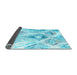 Sideview of Abstract Light Blue Contemporary Rug, con981lblu