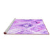 Sideview of Machine Washable Abstract Purple Contemporary Area Rugs, wshcon981pur