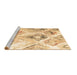 Sideview of Machine Washable Abstract Brown Contemporary Rug, wshcon981brn
