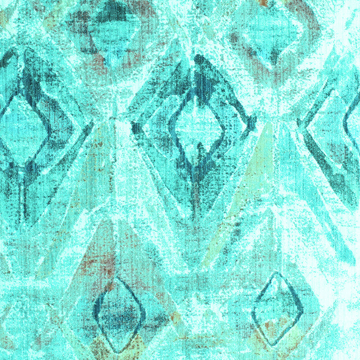 Machine Washable Abstract Turquoise Contemporary Area Rugs, wshcon981turq