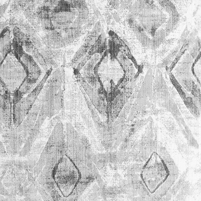 Serging Thickness of Machine Washable Abstract Gray Contemporary Rug, wshcon981gry