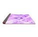 Sideview of Abstract Purple Contemporary Rug, con981pur