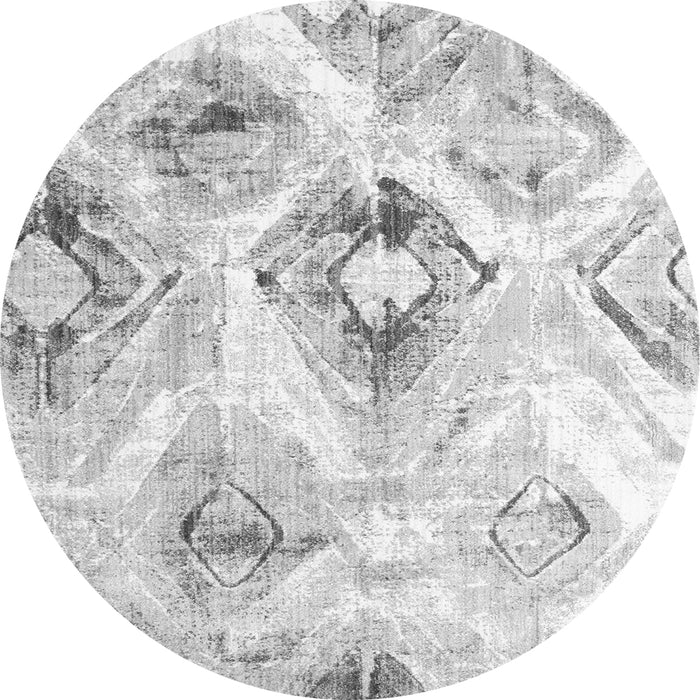 Machine Washable Abstract Gray Contemporary Rug, wshcon981gry