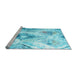 Sideview of Machine Washable Abstract Light Blue Contemporary Rug, wshcon982lblu