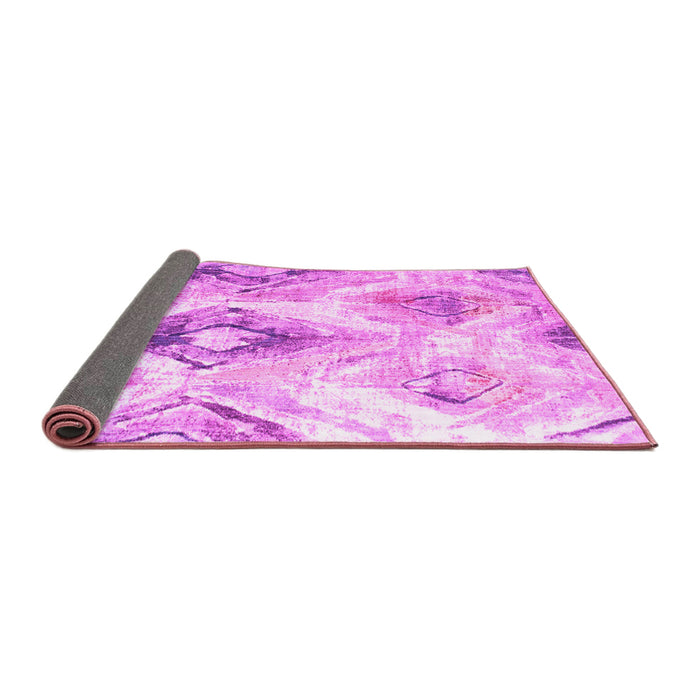 Sideview of Abstract Pink Contemporary Rug, con982pnk