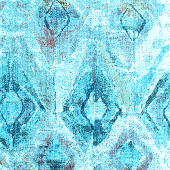 Machine Washable Abstract Light Blue Contemporary Rug, wshcon982lblu