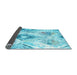 Sideview of Abstract Light Blue Contemporary Rug, con982lblu