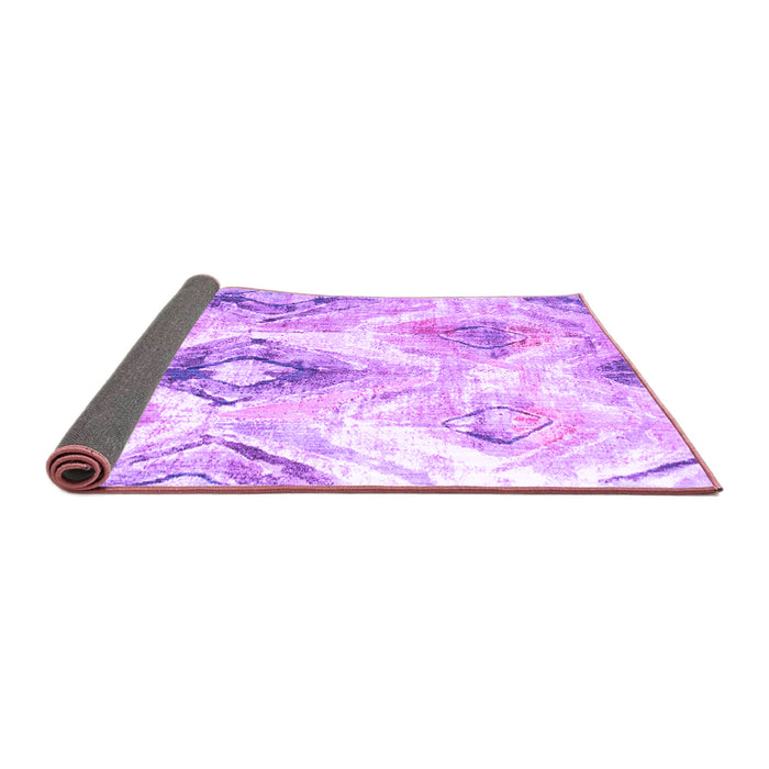 Sideview of Abstract Purple Contemporary Rug, con982pur