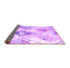 Sideview of Abstract Purple Contemporary Rug, con982pur