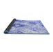 Sideview of Abstract Blue Contemporary Rug, con982blu