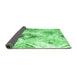 Sideview of Abstract Emerald Green Contemporary Rug, con982emgrn