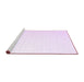 Sideview of Machine Washable Solid Purple Modern Area Rugs, wshcon983pur