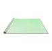 Sideview of Machine Washable Solid Emerald Green Modern Area Rugs, wshcon983emgrn