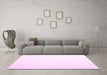 Machine Washable Solid Pink Modern Rug in a Living Room, wshcon983pnk