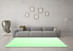 Machine Washable Solid Emerald Green Modern Area Rugs in a Living Room,, wshcon983emgrn