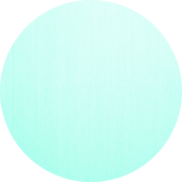 Round Solid Turquoise Modern Rug, con983turq