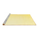 Sideview of Machine Washable Solid Yellow Modern Rug, wshcon983yw