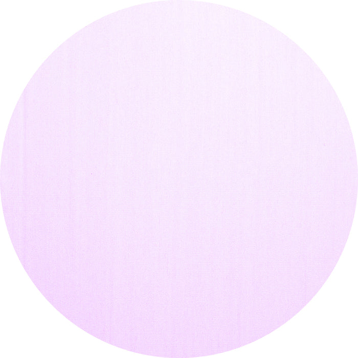 Round Solid Purple Modern Rug, con983pur