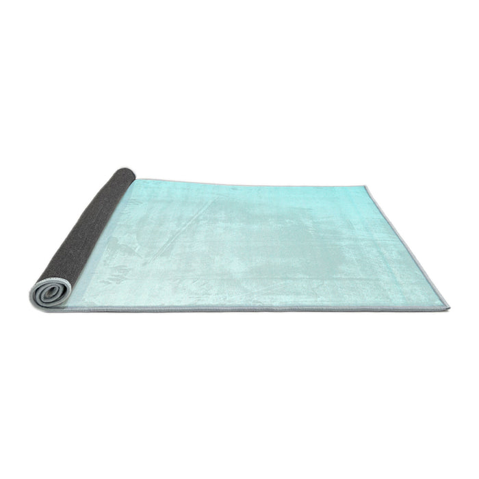 Sideview of Solid Light Blue Modern Rug, con983lblu