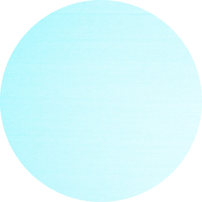 Round Solid Light Blue Modern Rug, con983lblu