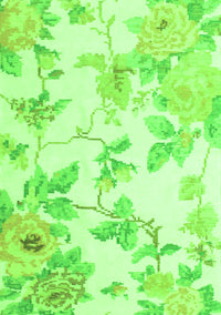 Floral Green Coastal Rug, con984grn