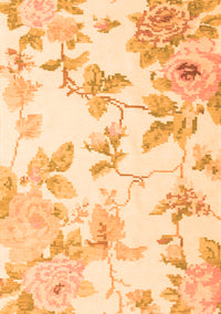 Floral Orange Coastal Rug, con984org