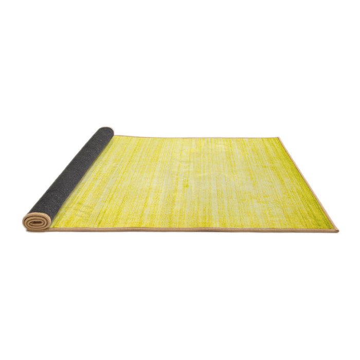 Sideview of Abstract Yellow Contemporary Rug, con985yw