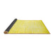 Sideview of Abstract Yellow Contemporary Rug, con985yw