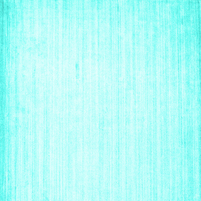 Square Machine Washable Abstract Turquoise Contemporary Area Rugs, wshcon985turq