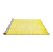 Sideview of Machine Washable Abstract Yellow Contemporary Rug, wshcon985yw