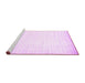 Sideview of Machine Washable Abstract Pink Contemporary Rug, wshcon985pnk