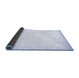 Sideview of Abstract Blue Contemporary Rug, con985blu