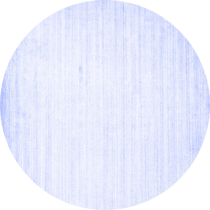 Round Abstract Blue Contemporary Rug, con985blu