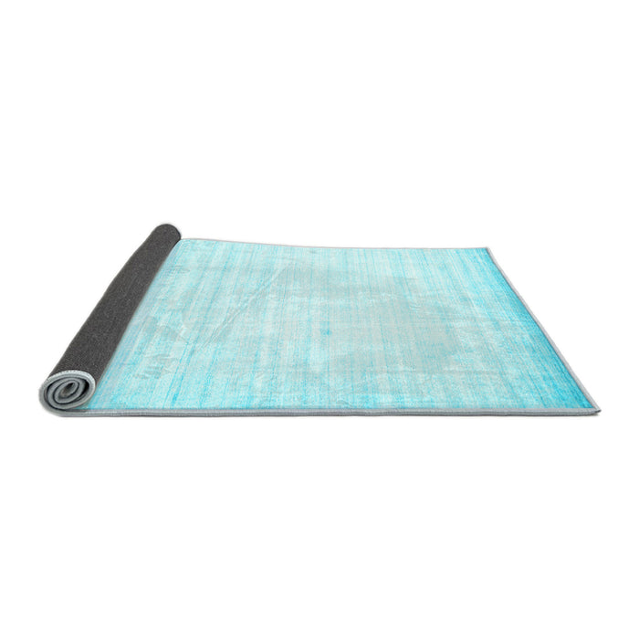 Sideview of Abstract Light Blue Contemporary Rug, con985lblu