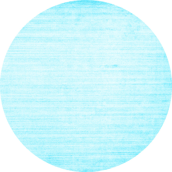 Round Abstract Light Blue Contemporary Rug, con985lblu