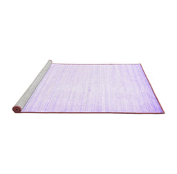 Sideview of Machine Washable Abstract Purple Contemporary Area Rugs, wshcon985pur