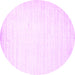 Round Abstract Pink Contemporary Rug, con985pnk