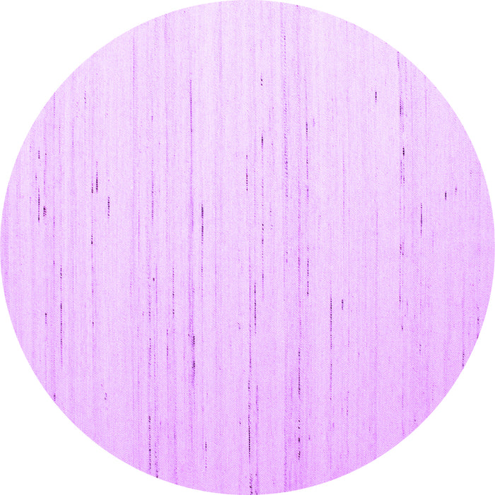 Round Machine Washable Solid Purple Modern Area Rugs, wshcon986pur