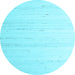 Round Machine Washable Solid Light Blue Modern Rug, wshcon986lblu