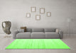 Machine Washable Solid Green Modern Area Rugs in a Living Room,, wshcon986grn