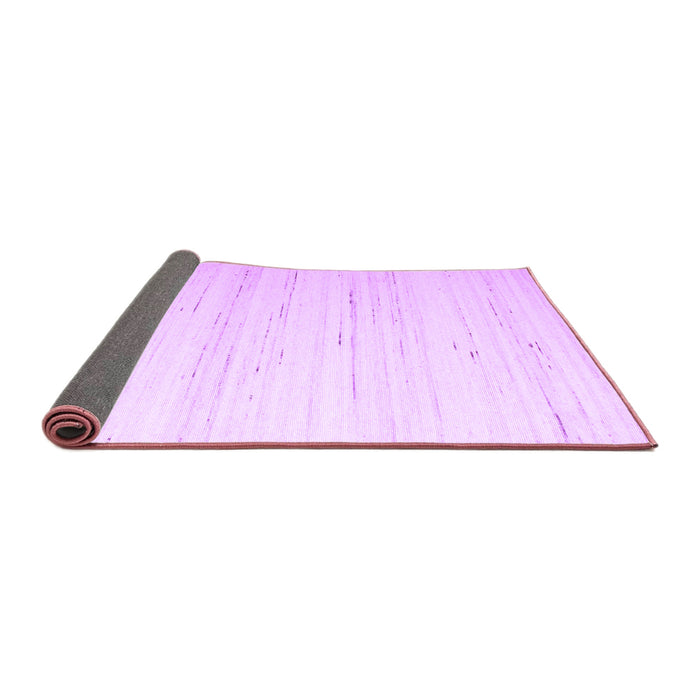 Sideview of Solid Purple Modern Rug, con986pur