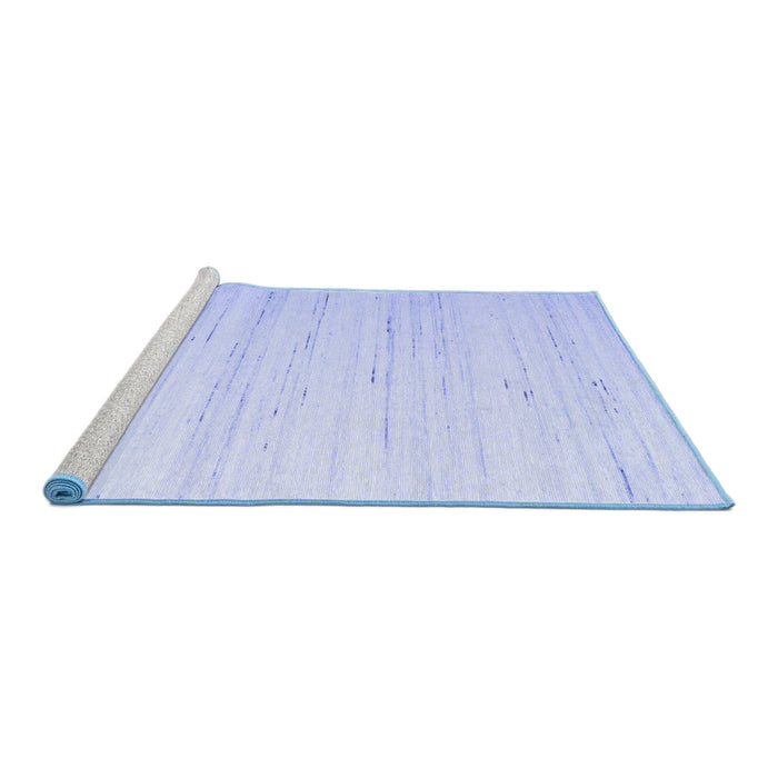 Sideview of Machine Washable Solid Blue Modern Rug, wshcon986blu