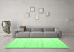 Machine Washable Solid Emerald Green Modern Area Rugs in a Living Room,, wshcon986emgrn