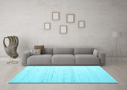 Machine Washable Solid Light Blue Modern Rug in a Living Room, wshcon986lblu