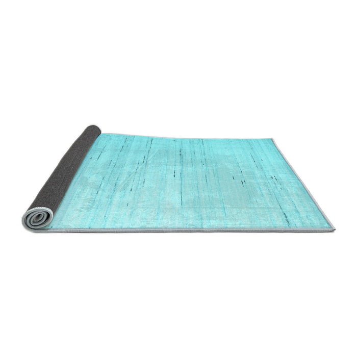 Sideview of Solid Light Blue Modern Rug, con986lblu