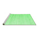 Sideview of Machine Washable Solid Emerald Green Modern Area Rugs, wshcon986emgrn