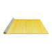 Sideview of Machine Washable Solid Yellow Modern Rug, wshcon986yw