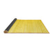 Sideview of Solid Yellow Modern Rug, con986yw